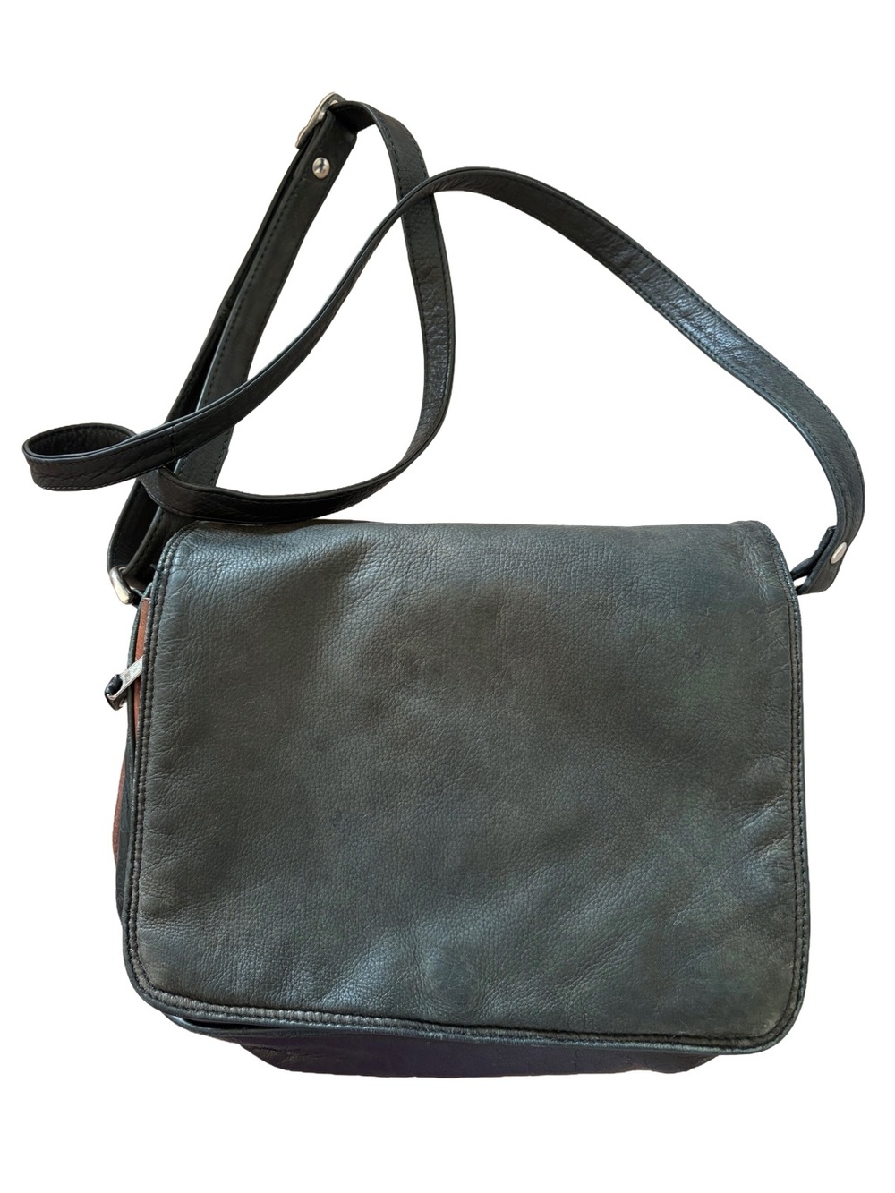 Classic Black and Brown Leather Bag